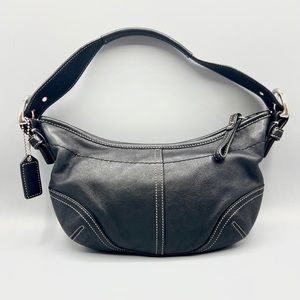 SOLD- 2003 black leather Soho Coach purse, in excellent Y2K vintage condition!